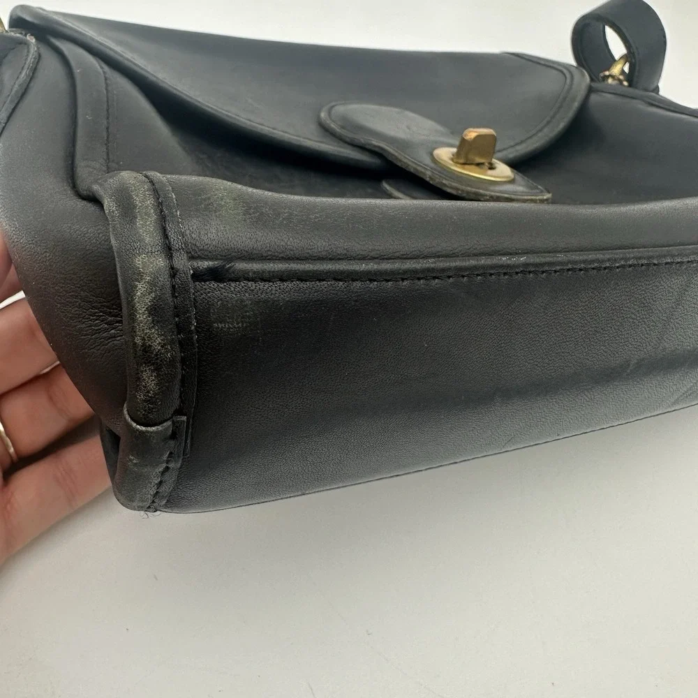 Vintage‎ Coach Devon Crossbody Bag Black Leather Handbag No 0255 235 - Picture 11 of 15